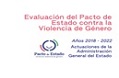 Informe d'Avaluació del Pacte d'Estat contra la Violència de Gènere